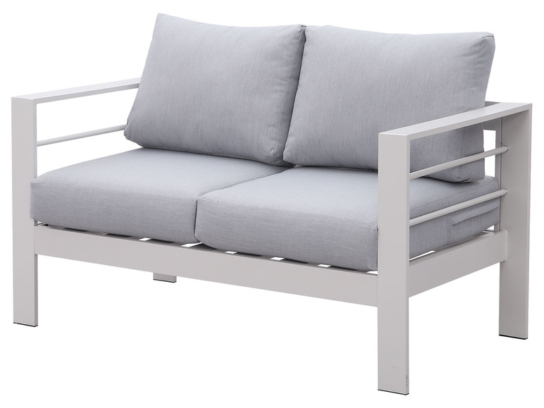 Gehe zu Vollbildansicht: MeXo Gartenmöbel 7-Sitzer Lounge-Set Aluminium inkl. Polster - Bild 12