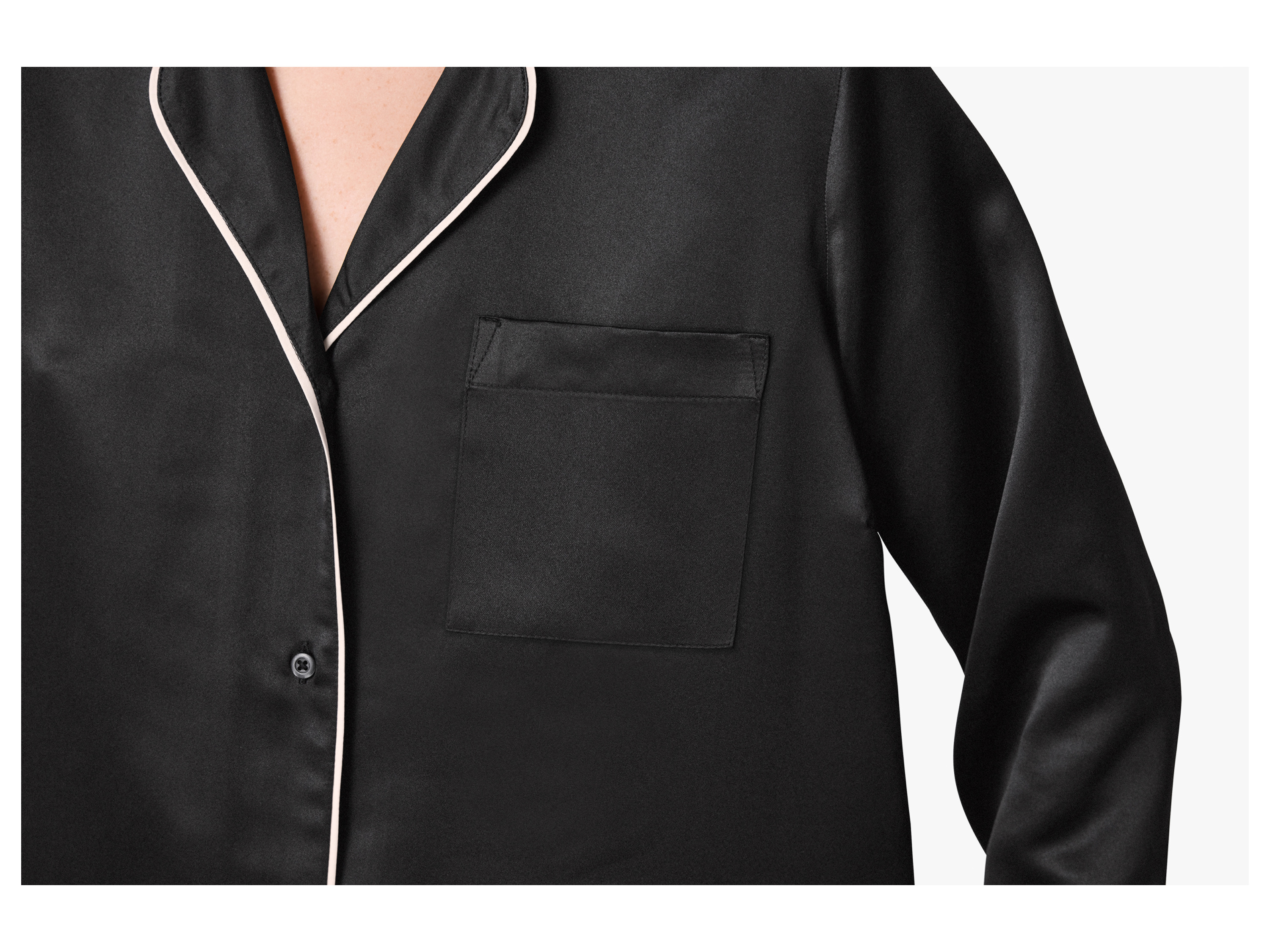 Thumbnail - esmara® Damen Pyjama lang (Schwarz, L (44/46))