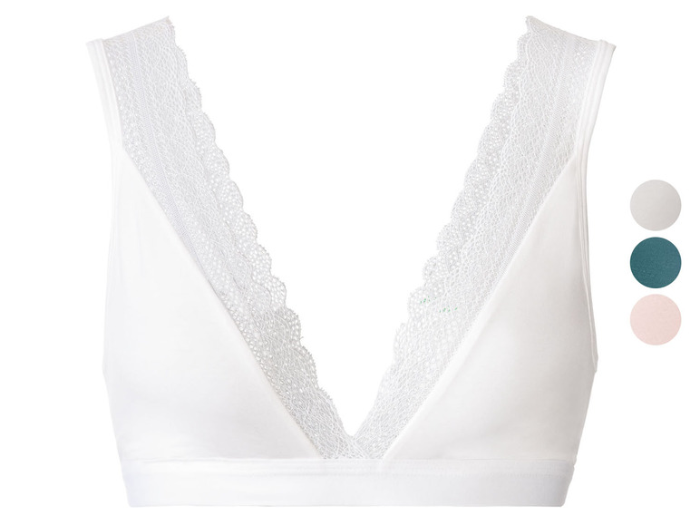 Go to full screen view: ESMARA® women's bralette, without underwire, with lace - Image 1