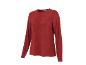 Rotes Damen-Langarmshirt auf schwarzem Hintergrund