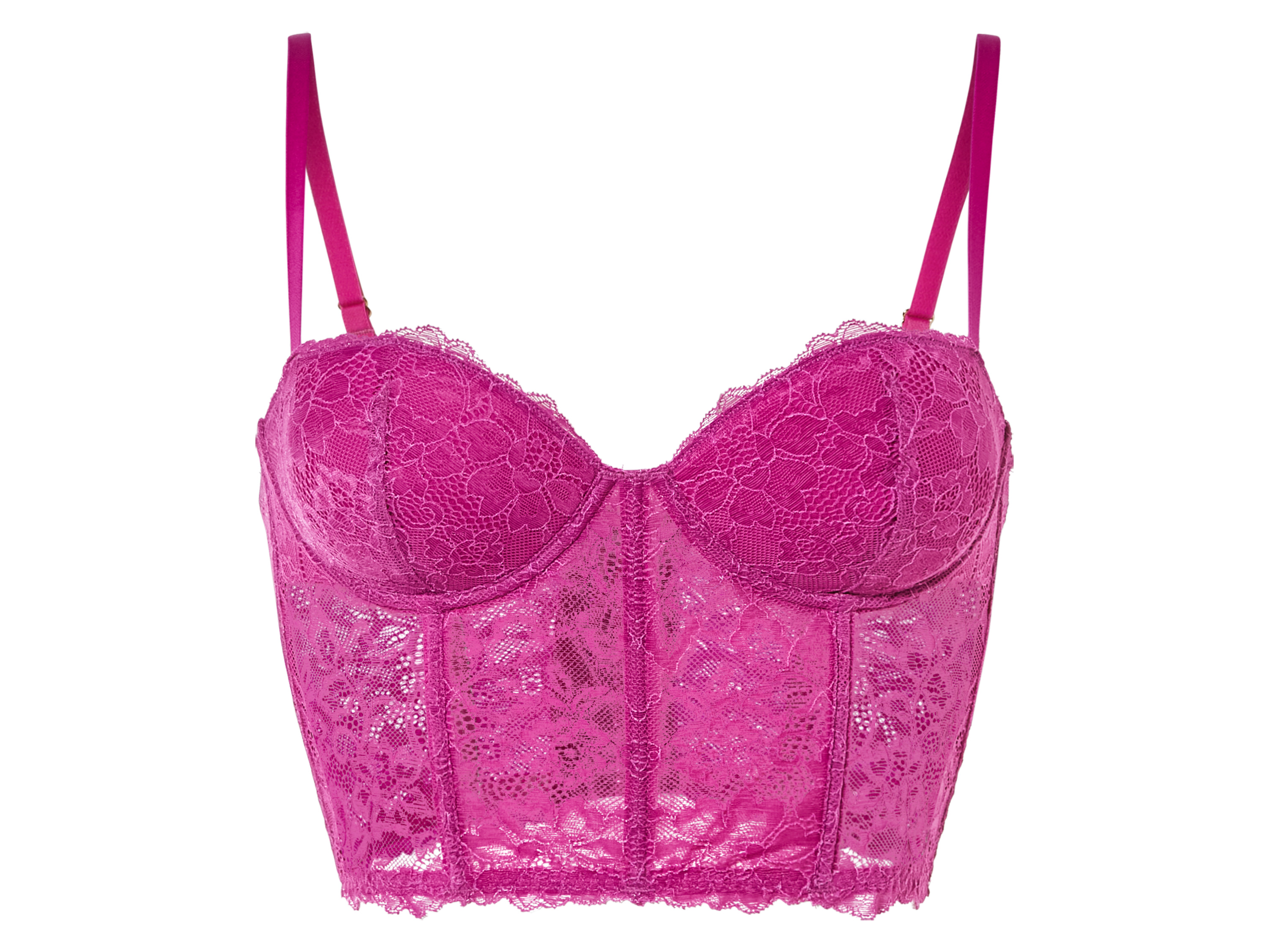 esmara® Damen BH mit verlängerter Unterbrust (Pink, 85C)““ | Haken-Ösen-Verschluss hinten