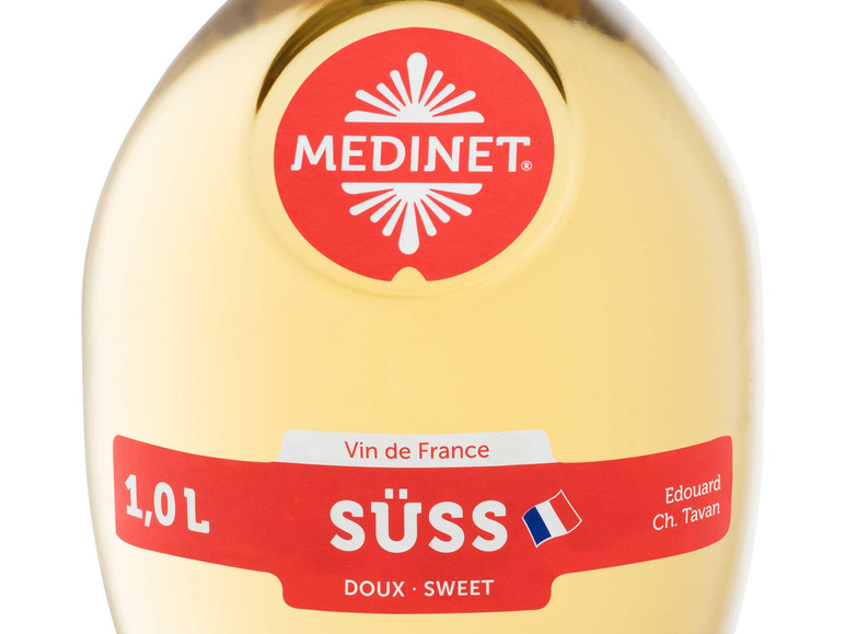 Gehe zu Vollbildansicht: Medinet fruchtig-süß, Literflasche, Weißwein - Bild 2