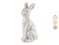Keramikfigur eines weißen Kaninchens, geeignet für Dekoration.