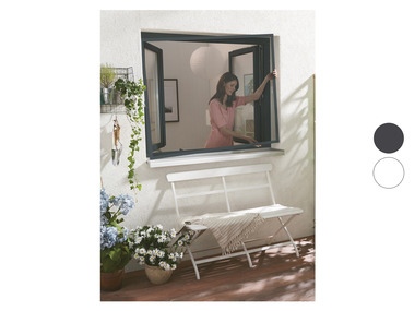 LIVARNO home Alu-Insektenschutz-Fenster, 130 x 150 cm