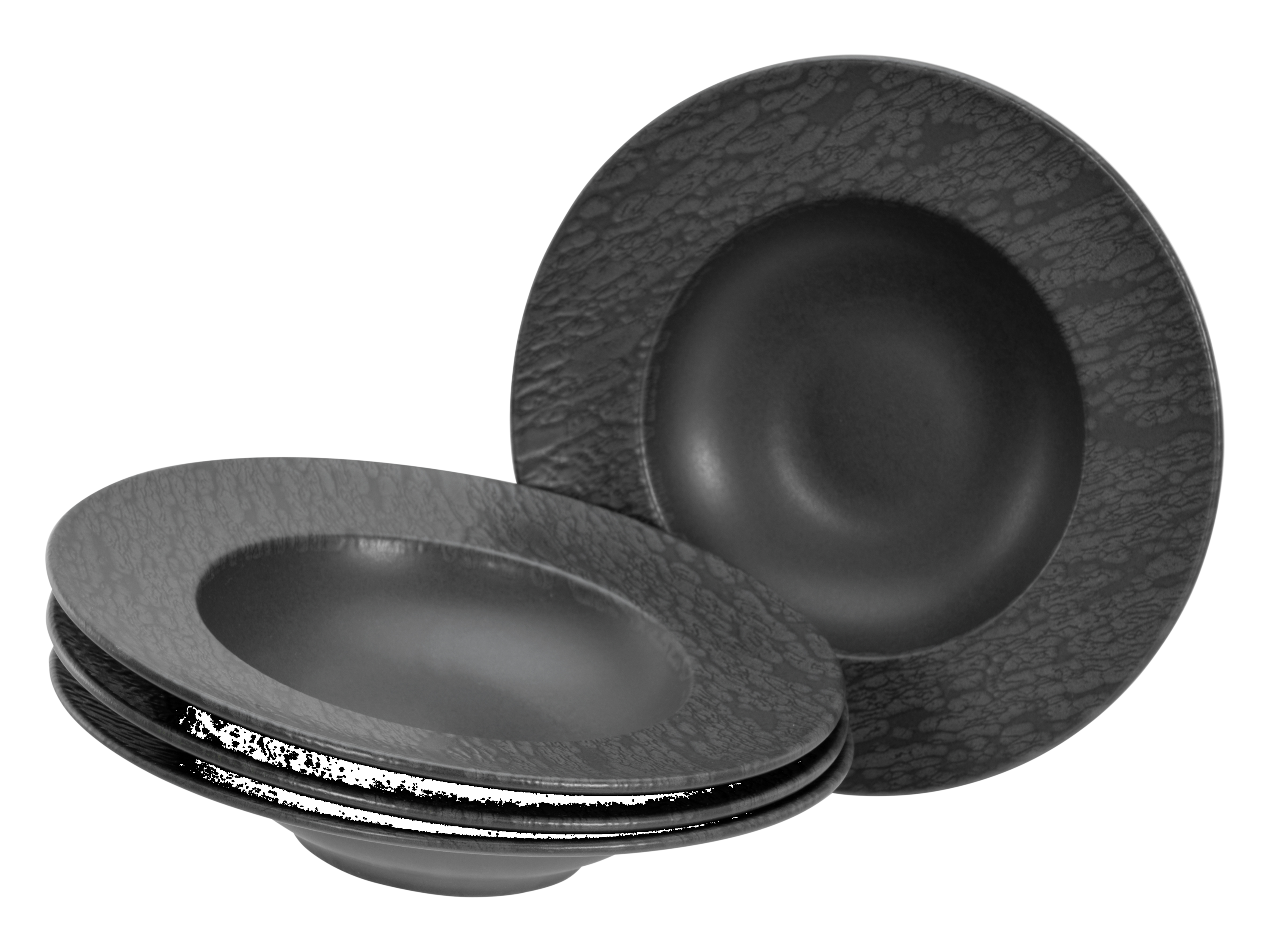 CREATABLE Geschirrset »Schiefer Black« (4-teiliges Teller Set)""