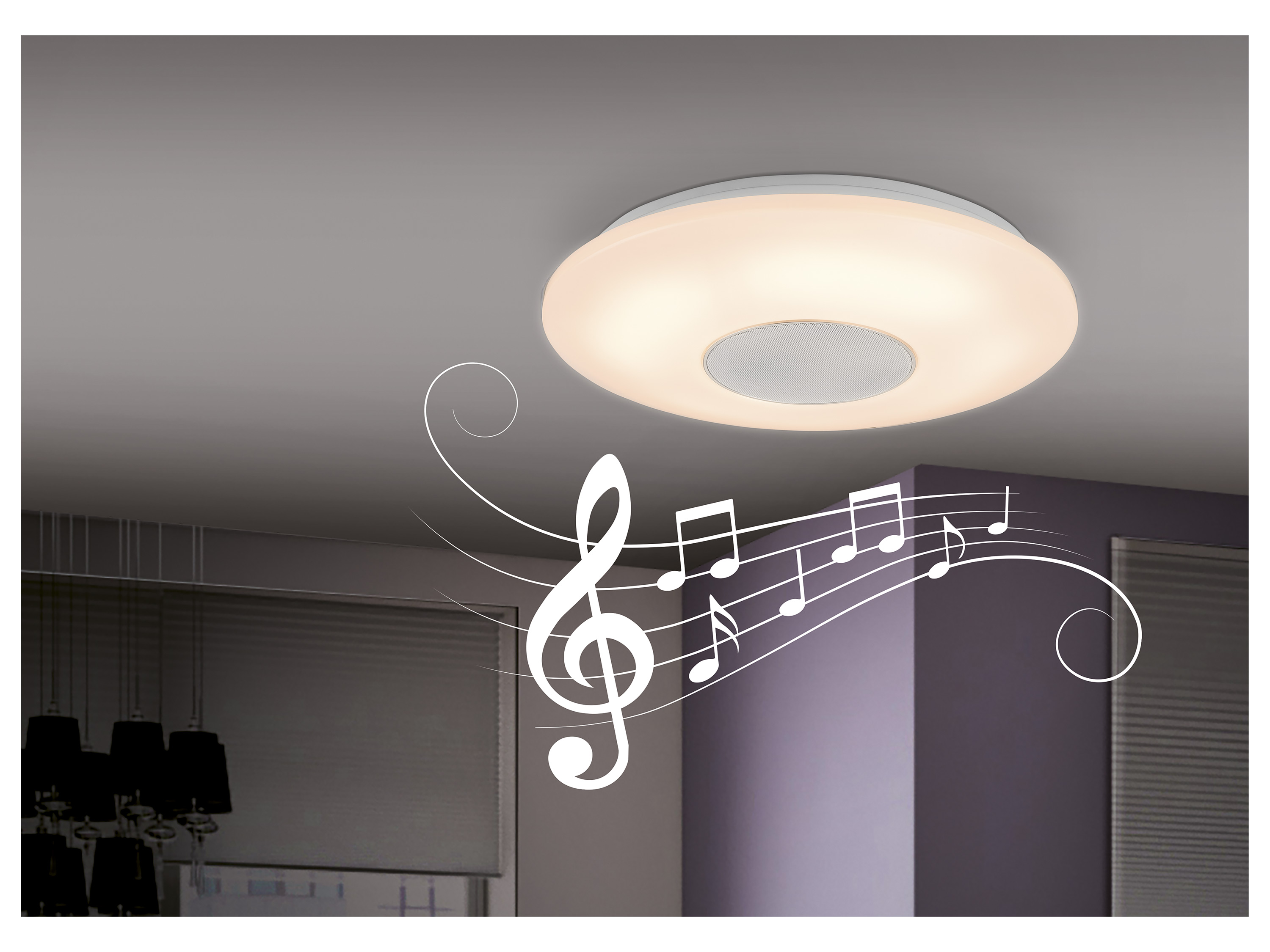 Thumbnail - LIVARNO home LED-Deckenleuchte, mit Bluetooth®-Lautsprecher