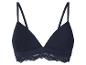 Dunkelblauer Bralette mit Spitzenbesatz