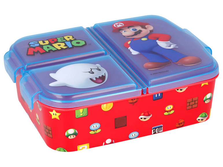 Gehe zu Vollbildansicht: Nintendo Super Mario Trinkflasche, Sandwichbox, Geschirr-Set - Bild 3
