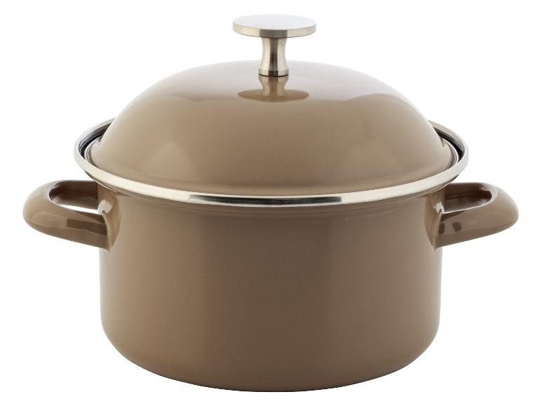 Brauner Topf mit Deckel
