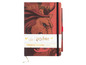 Ein Harry Potter Gryffindor Notizbuch mit Stift.