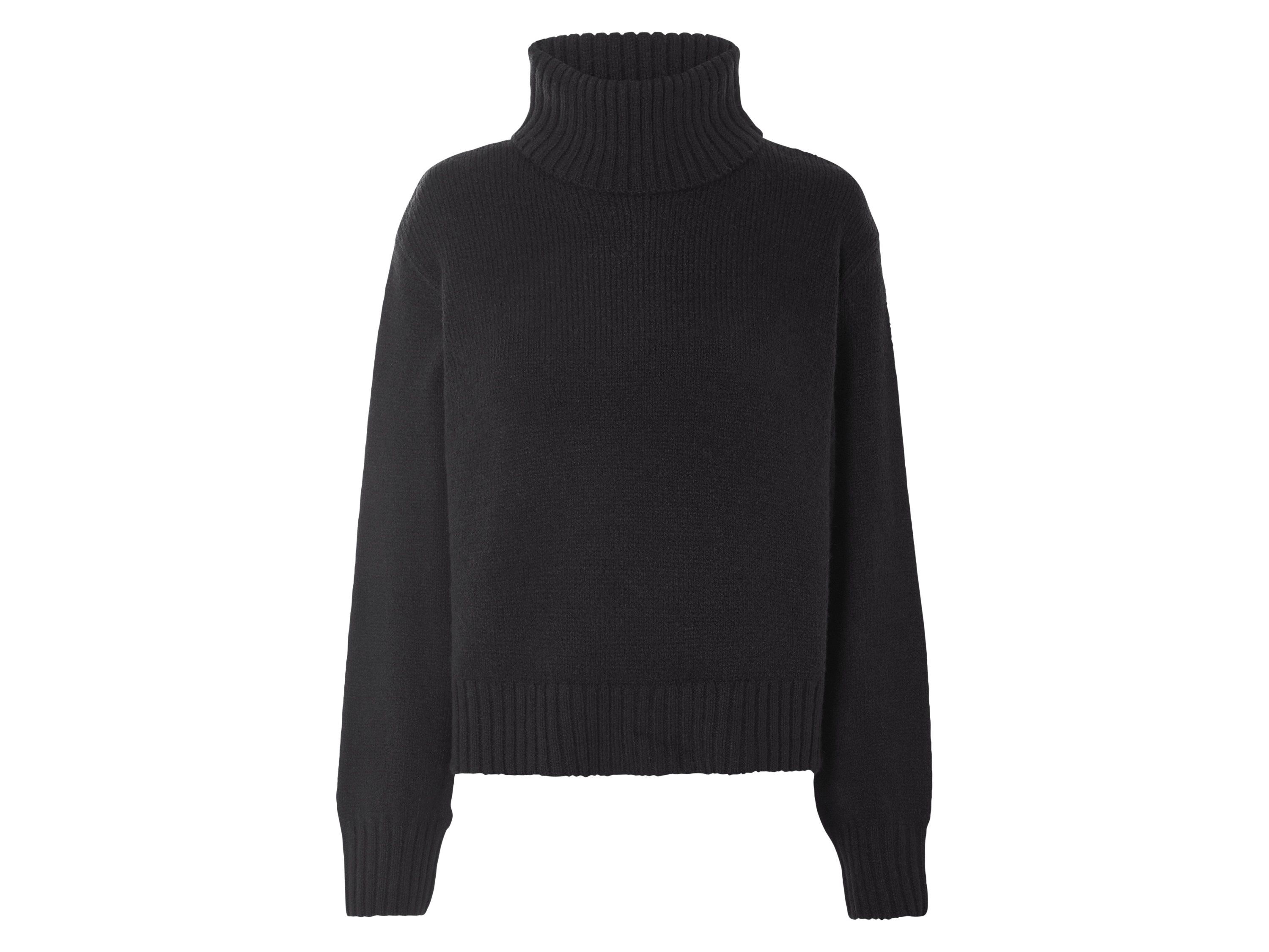 ESMARA® Damen Pullover Grobstrick (Schwarz, M(40/42))