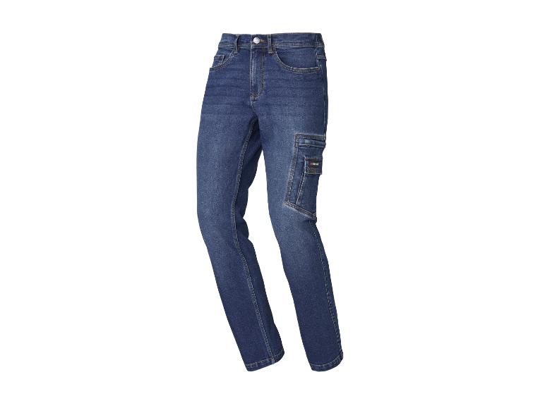 Blaue Herrenjeans mit Cargotaschen