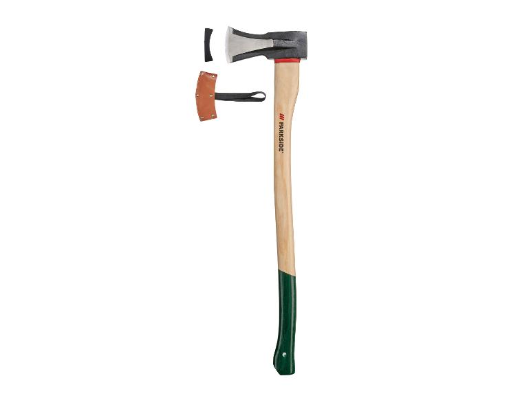Spaltaxt mit Holzstiel und Klingenschutz