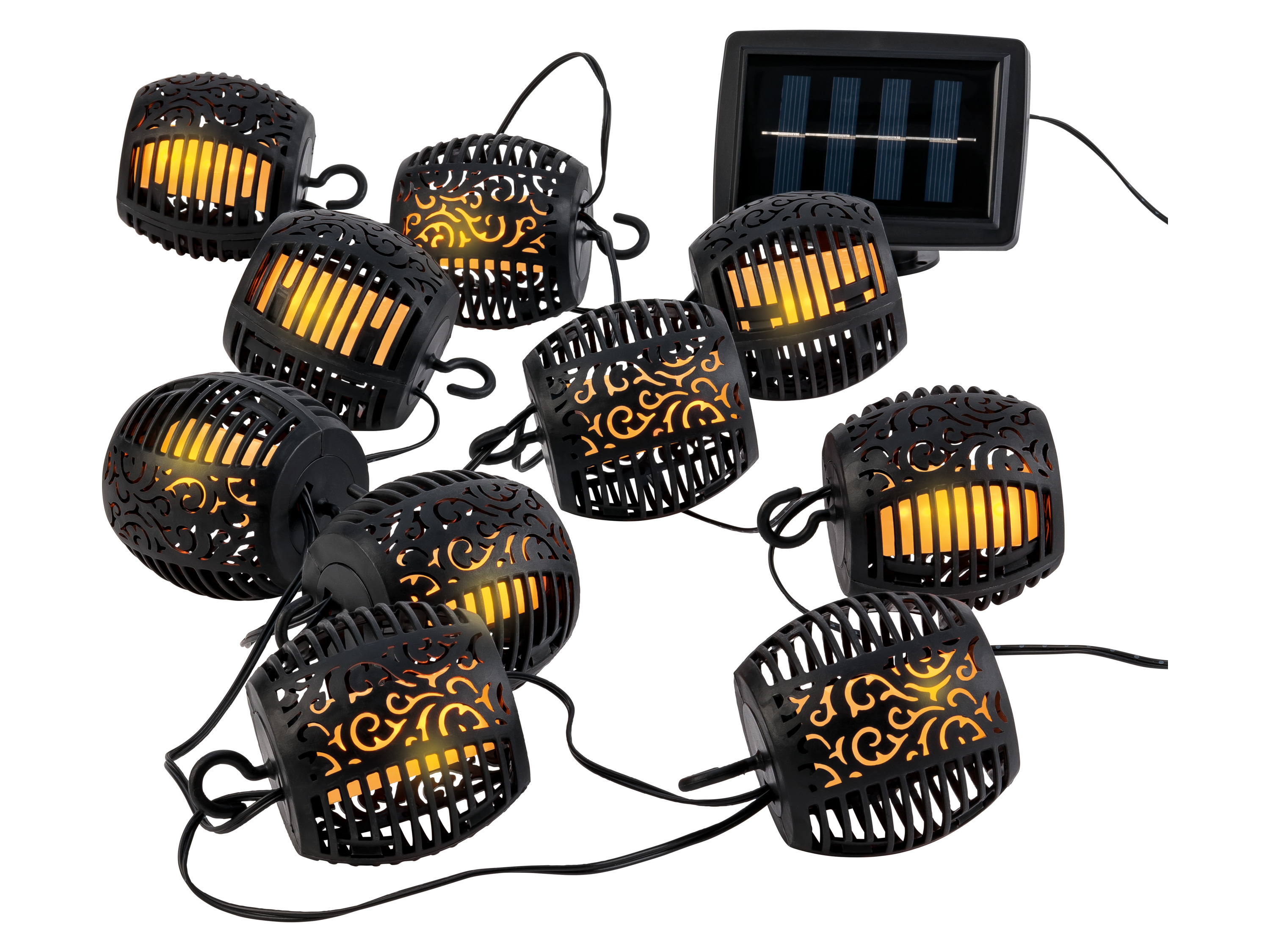 Thumbnail - LIVARNO® Lichterkette Flammeneffekt Ball, Mini Laterne Solar 100 LED (Ball)