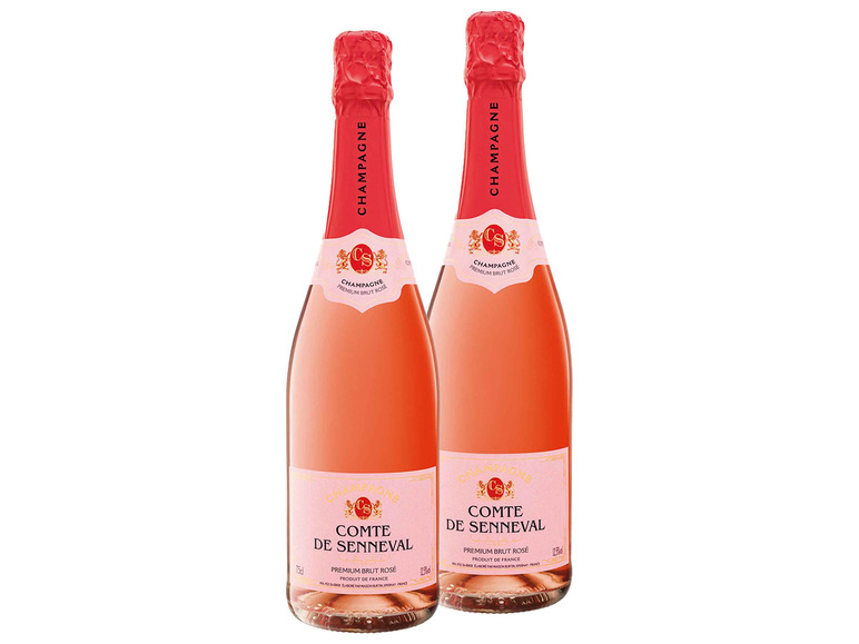 Gehe zu Vollbildansicht: 2er Weinpaket Comte de Senneval Premium Brut Rosé, Champagner - Bild 1