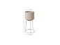 LIVARNO® Pflanztopf mit Gestell, Ø 13 cm, 30 cm hoch, beige
