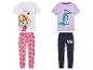 Zwei Pyjama-Sets, eins mit Paw Patrol's Skye und das andere mit My Little Pony.