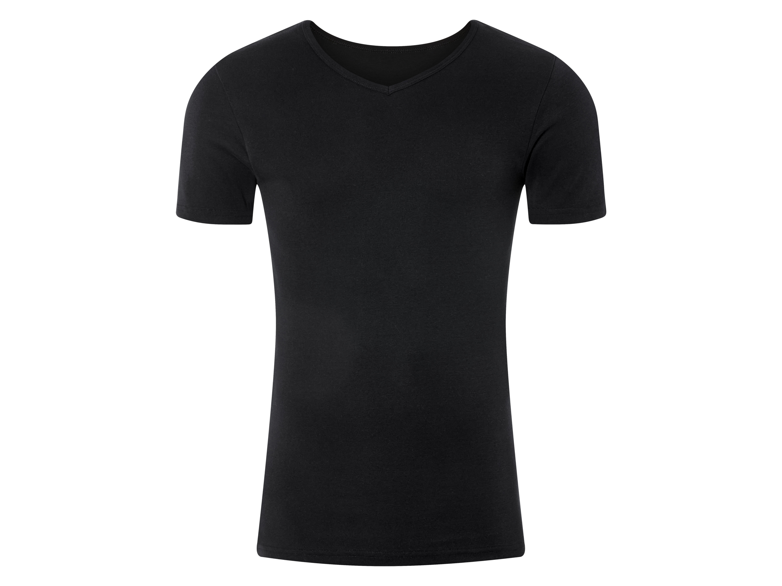 LIVERGY® Herren Unterziehshirt (V-Ausschnitt, Schwarz, 4/S) – Bild 2 von 3