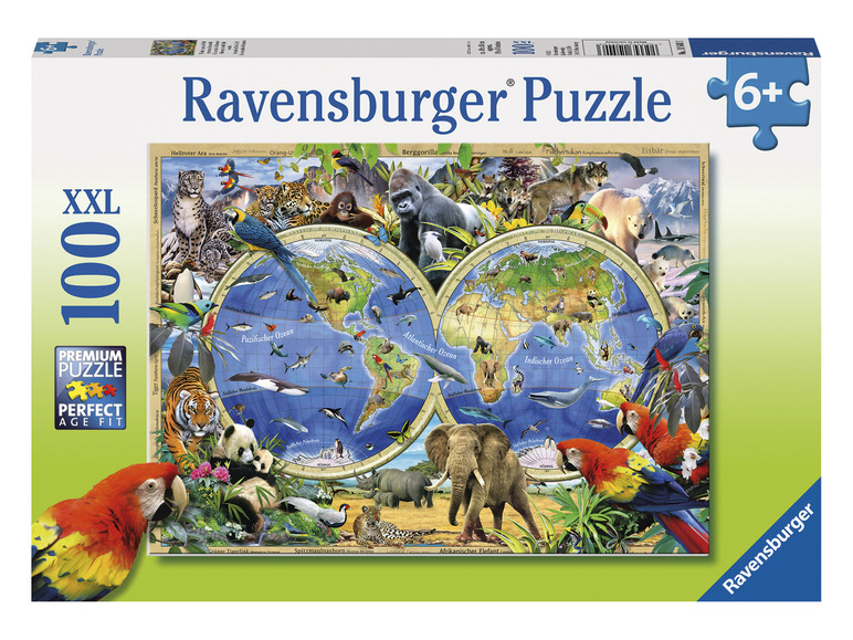 Gehe zu Vollbildansicht: Ravensburger Puzzle »Tierisch um die Welt«, 100 XXL-Teile - Bild 1