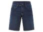 Dunkelblaue Jeans-Shorts.