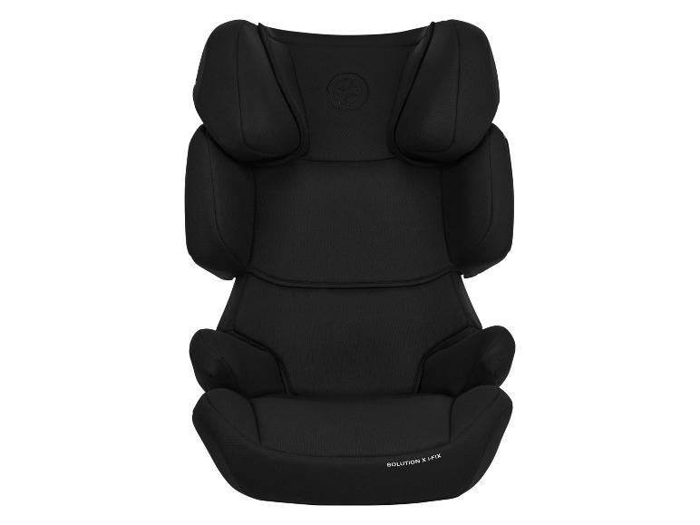 Ein schwarzer Cybex Kindersitz, Modell Solution X-Fix.
