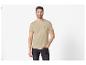 Beige Herren-T-Shirt mit kleinem Logo.