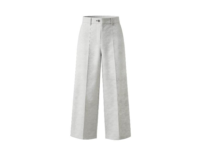 ESMARA® Damen Wide-Leg-Hose in Hellgrau.