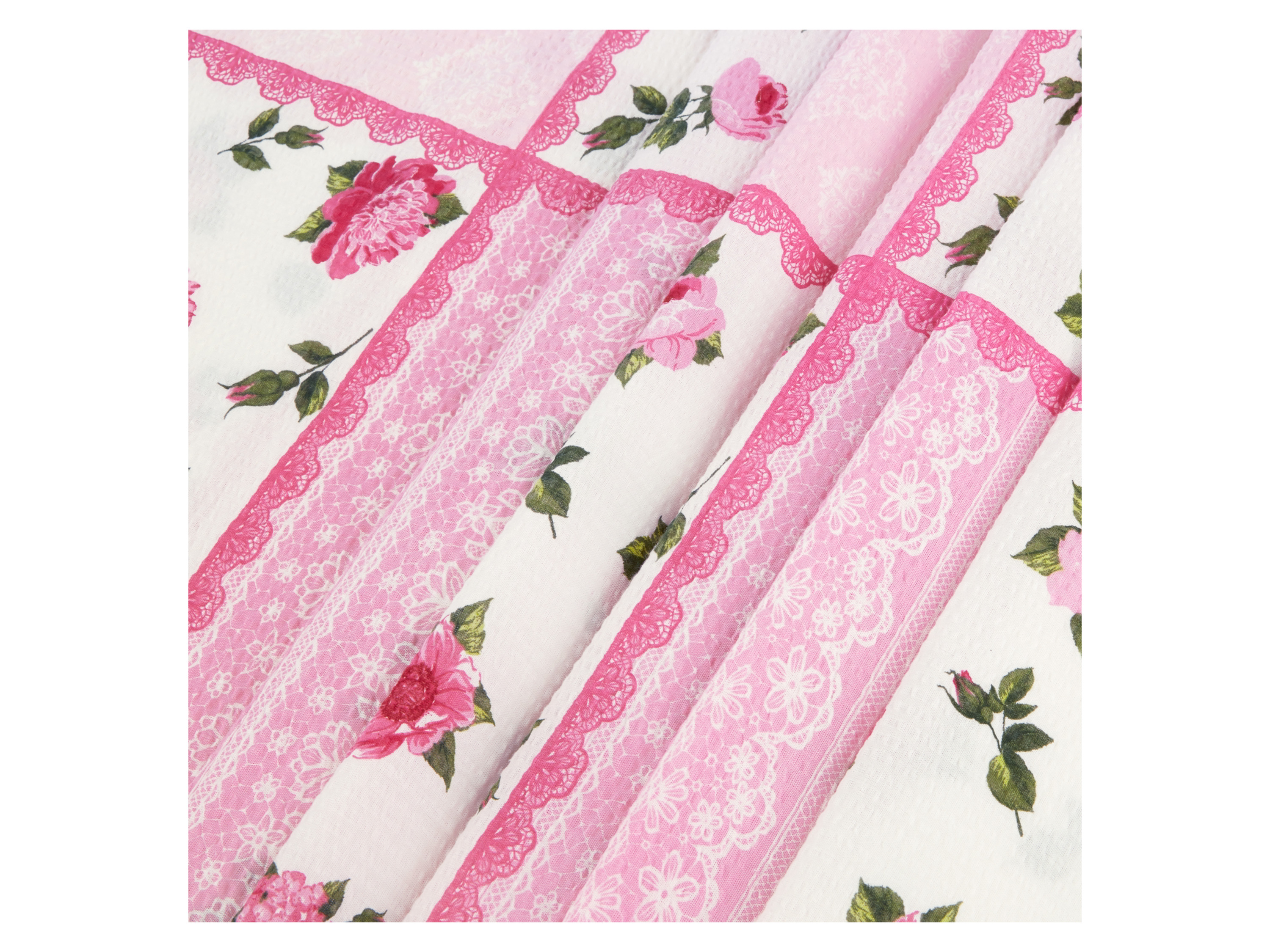 Thumbnail - LIVARNO home Bettwäsche Seersucker 155 x 220 cm (Rosa)