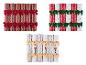 LIVARNO® Party Konfetti Knaller: drei Sets Weihnachtsknaller mit Schleifen und festlichen Mustern.