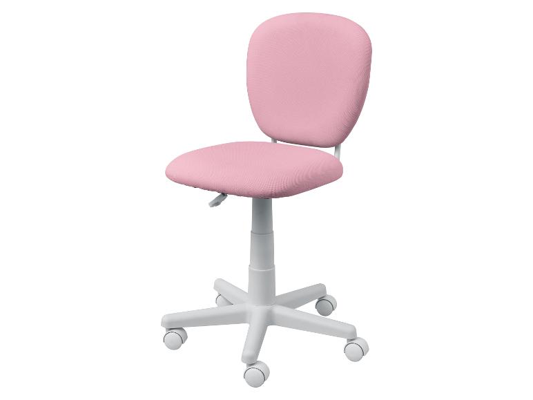 Rosa Kinder-Bürostuhl mit Rollen