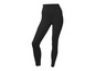 Schwarze Leggings mit hohem Bund zum Sporten.