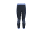 Dunkelblaue kurze Sportleggings mit strukturierten Details und Kontrastbund.