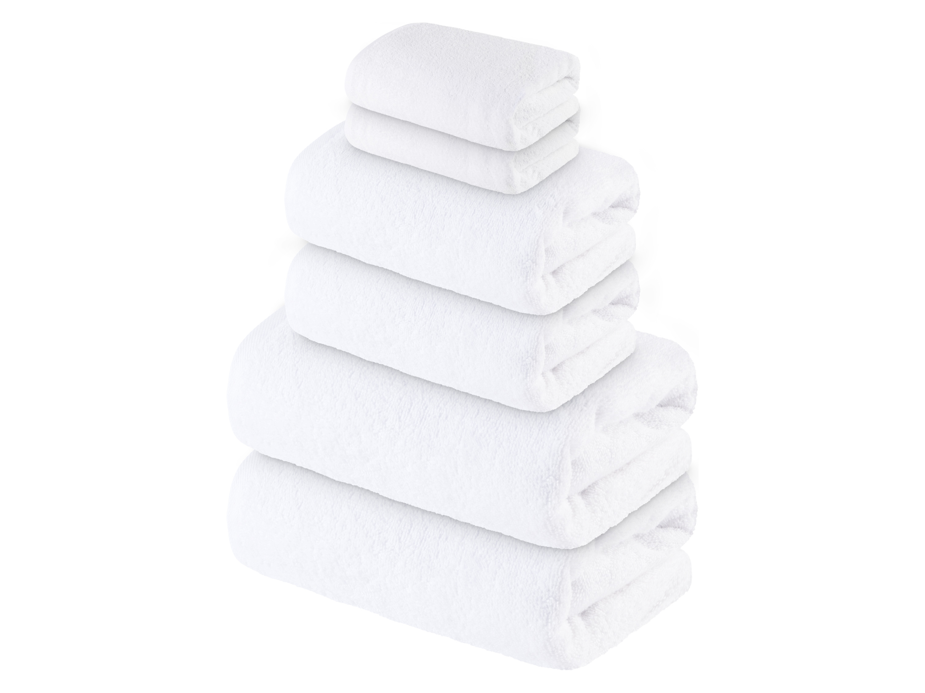 LIVARNO home Frottier-Set Basic 350gsm 6tlg. (Weiß)““ | 00 Handtücher