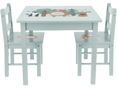 LUPILU® Kindertisch mit 2 Stühlen