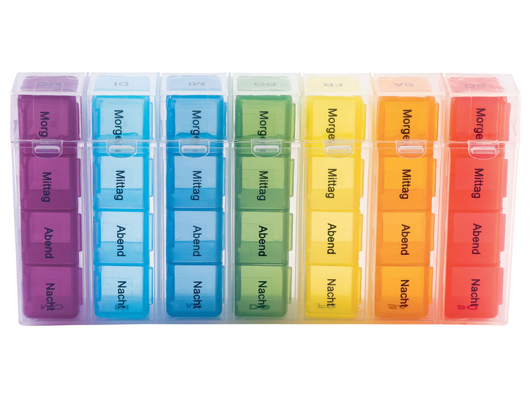 Gehe zu Vollbildansicht: Medikamentendosierer mehrfarbig, mit 7 Boxen - Bild 2