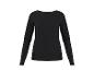 Schwarzes Langarmshirt mit U-Boot-Ausschnitt