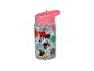 Minnie Maus Trinkflasche mit rosa Deckel und Gittermuster