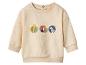 Beiges Baby-Sweatshirt mit Giraffen-, Tukan- und Zebra-Prints