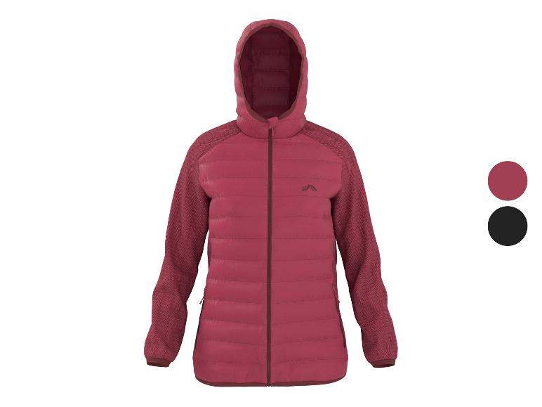 Damen-Steppjacke mit Kapuze in Beere und einer schwarzen Option.