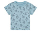 Blaues Baby-T-Shirt mit Mäuse-Motiv.