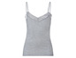 Ein graues Tanktop mit Spitze.