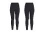 LUPILU® 100DEN 2er-Pack schwarze Leggings mit Fleece-Innenseite, Vorder- und Rückansicht.