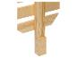Holzkonstruktion aus Kiefernholz, Detail