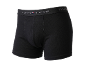 Schwarze Herren-Boxershorts mit elastischem Bund.