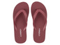 Ein Paar dunkelrote Flip-Flops von Livergy.