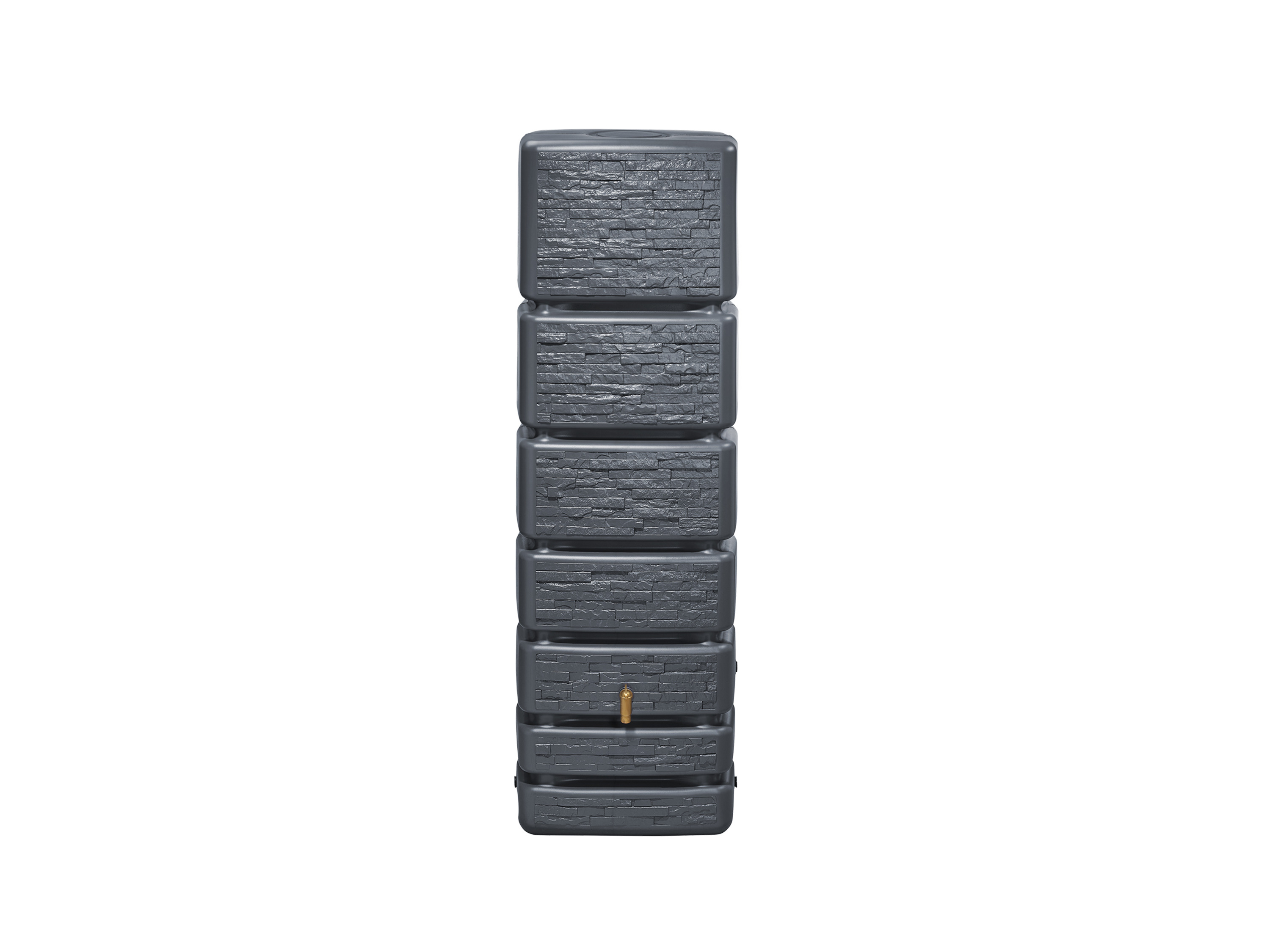 4RAIN Regentonne SLIM STONE DECOR Wandtank (350 Liter, graphite grey) – Bild 3 von 4