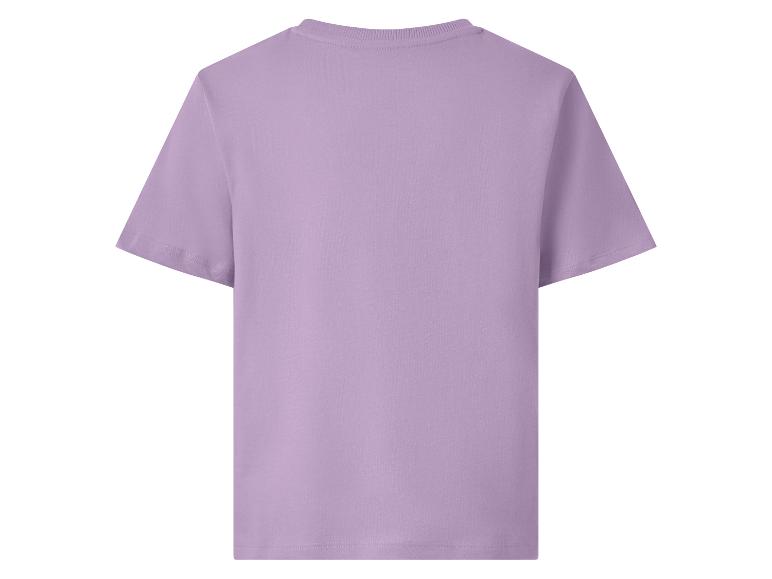 Einfaches lila Kurzarm-T-Shirt, Rückansicht