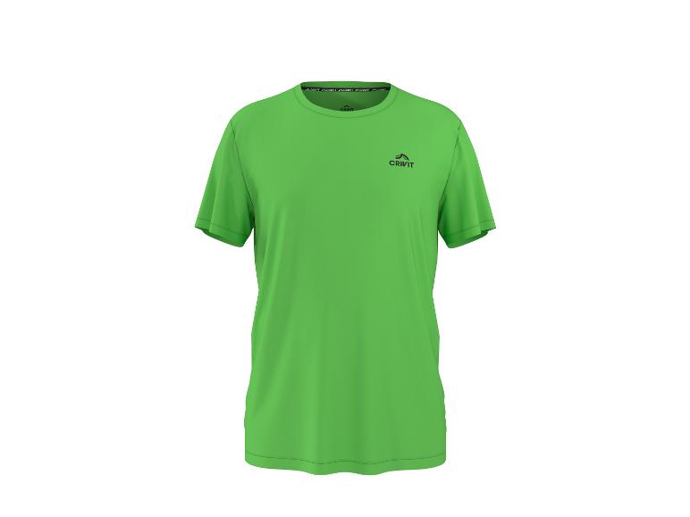 Herren-Sport-T-Shirt mit kurzen Ärmeln in Limettengrün