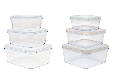 ERNESTO® Glas-Frischhaltedosen, 3-teilig