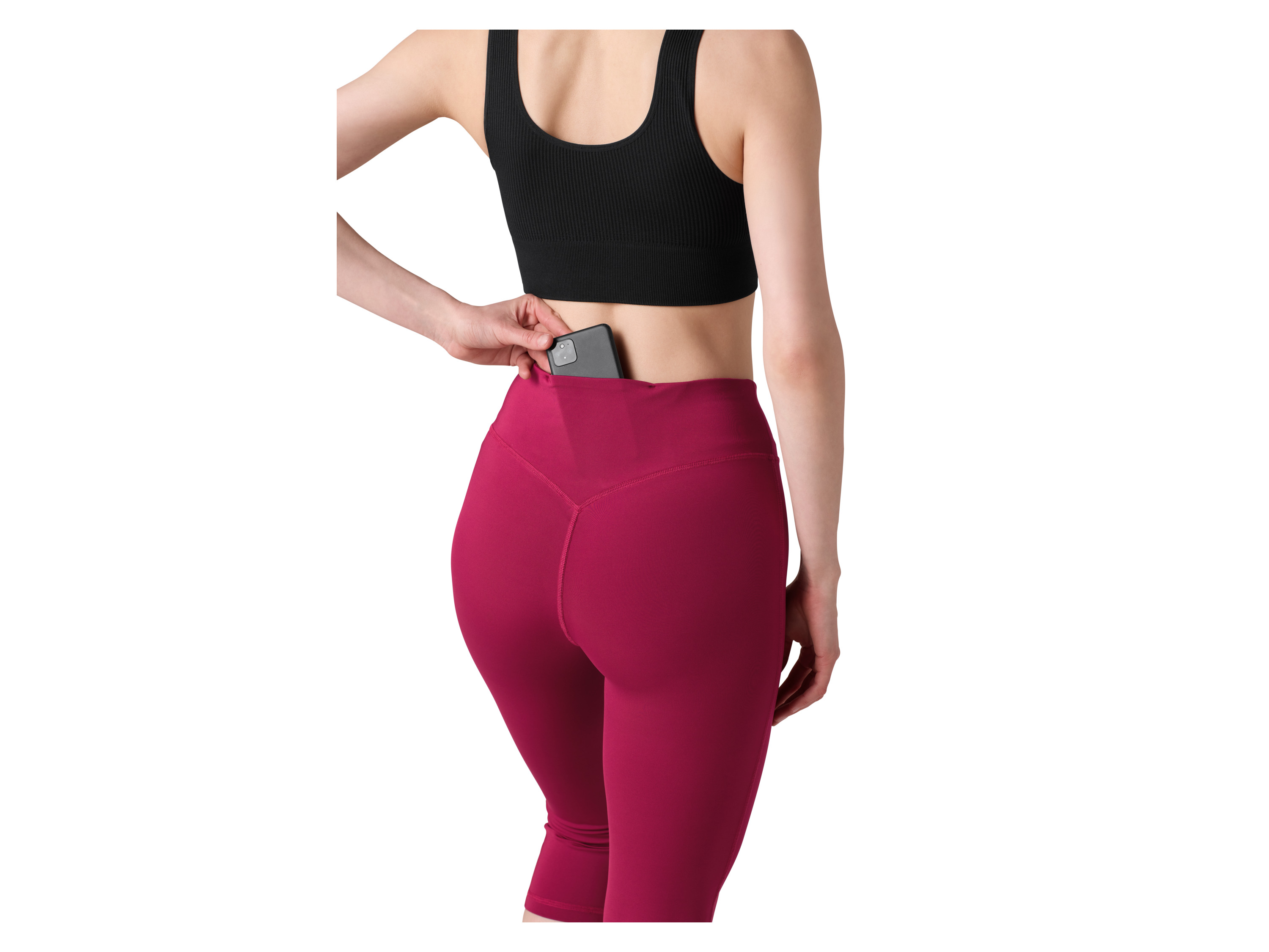 Thumbnail - CRIVIT Damen Funktionscapri (Rot, L(44/46))